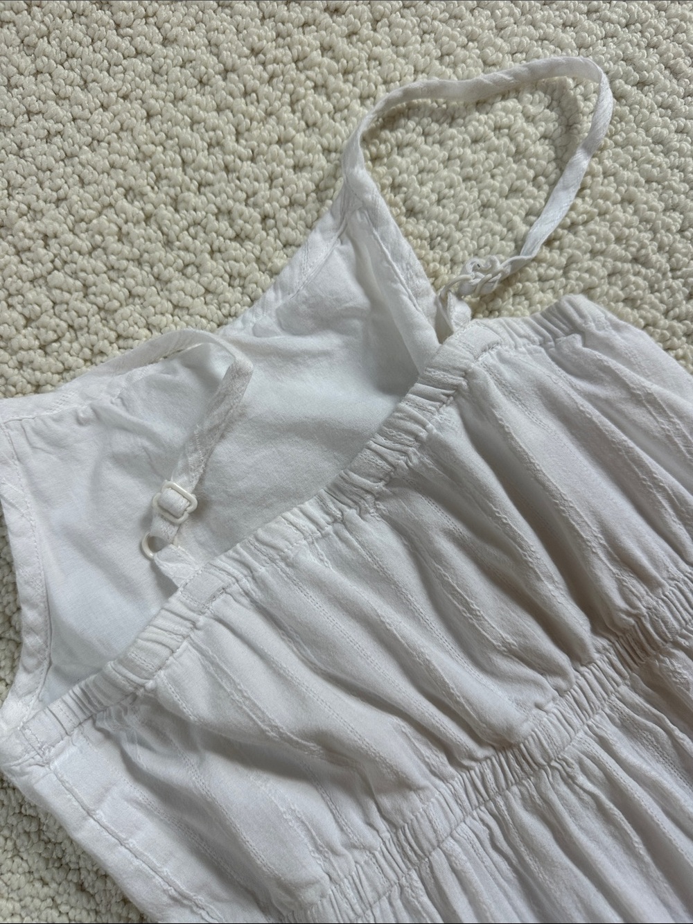 White Eyelet Maxi Dress for Kids - Lightweight Summer Dress size 7/8 - Picture 6 of 6
